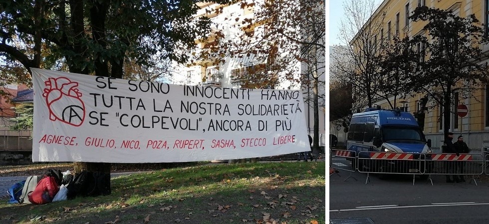 Processo agli anarchici: cadono le accuse più pesanti, 6 condanne per reati minori e un’assoluzione